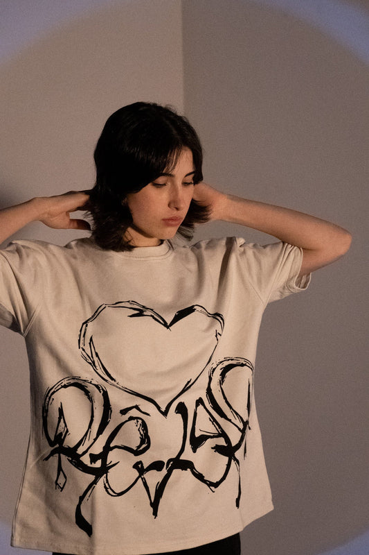 Heart T-shirt White